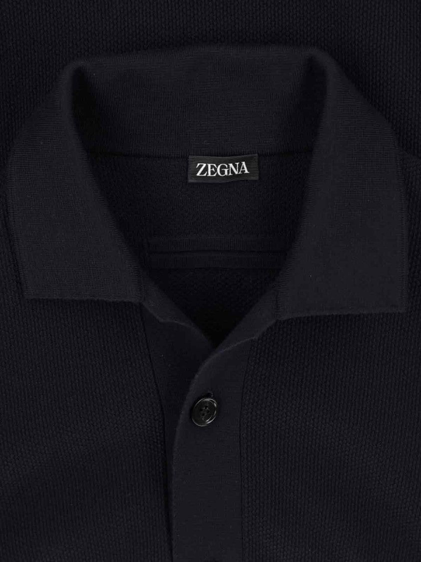 Zegna Wool Knit Shirt – Dark Blue