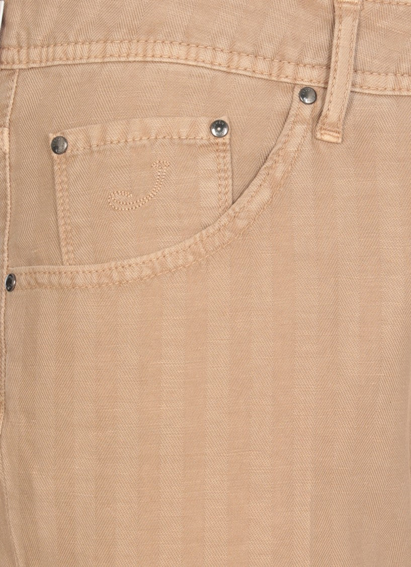 Jacob Cohen Beige Cotton Scott Jeans