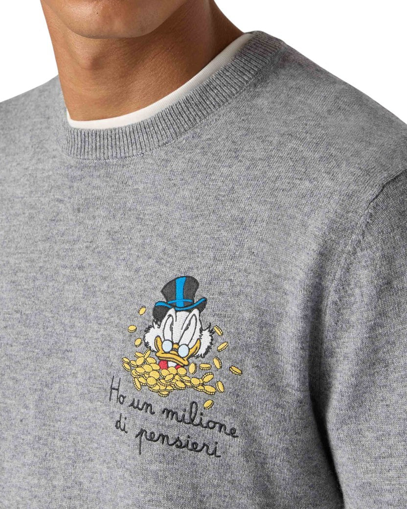 Mc2 Saint Barth Lightweight Knit Sweater With Embroidered Graphic Detail