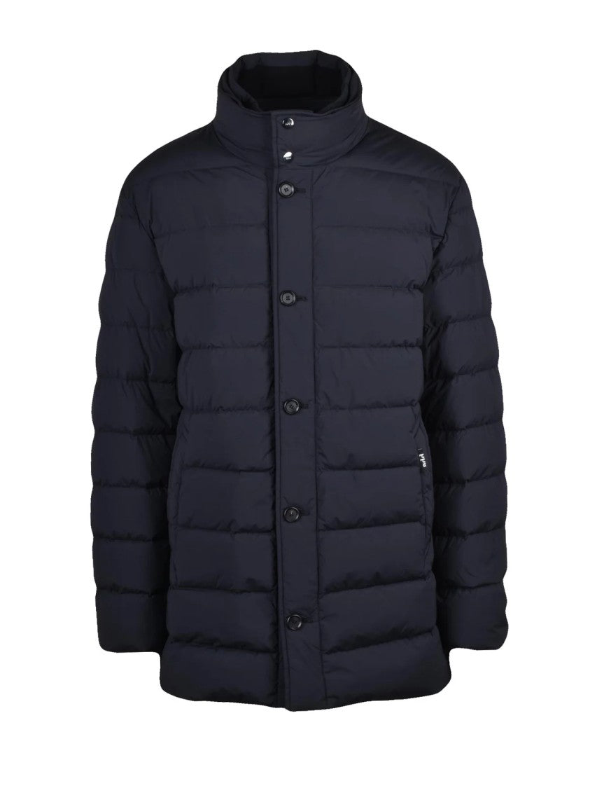 Add Black Dull Nylon Stretch Padded Down Jacket