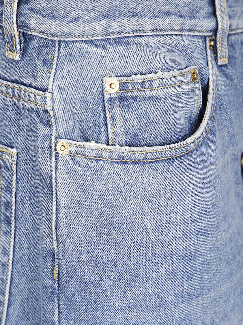 Golden Goose Loose-Fit Medium Blue Denim Pants