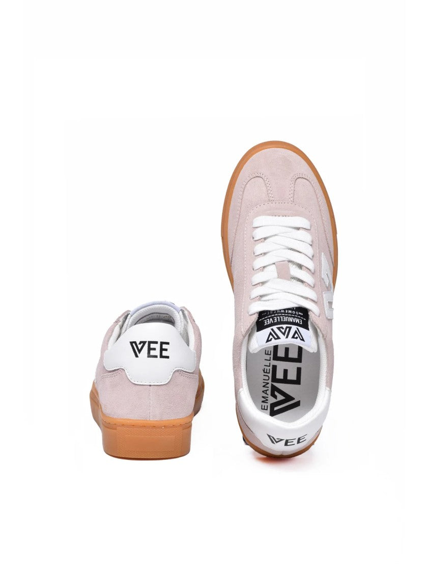 Emanuélle Vee Pink Suede Low-Top Sneakers