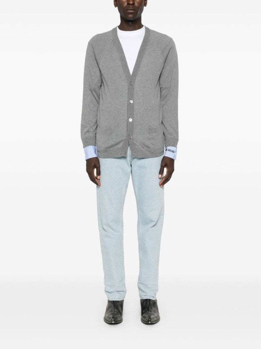 Moschino Layered Cotton-Cashmere Knit Cardigan