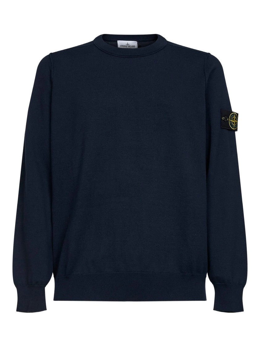 Stone Island Dark Navy Long-Sleeve Pullover Sweater