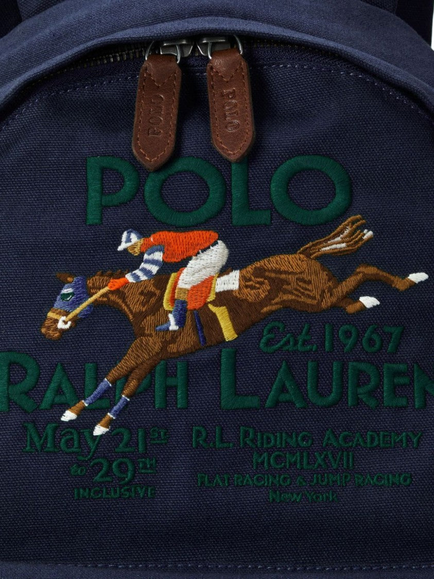 Polo Ralph Lauren Classic Cotton Backpack With Embroidered Detail