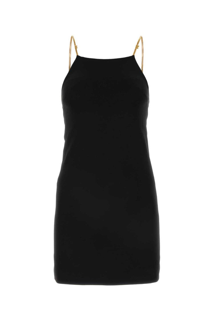 Palm Angels Black Jersey Mini Dress