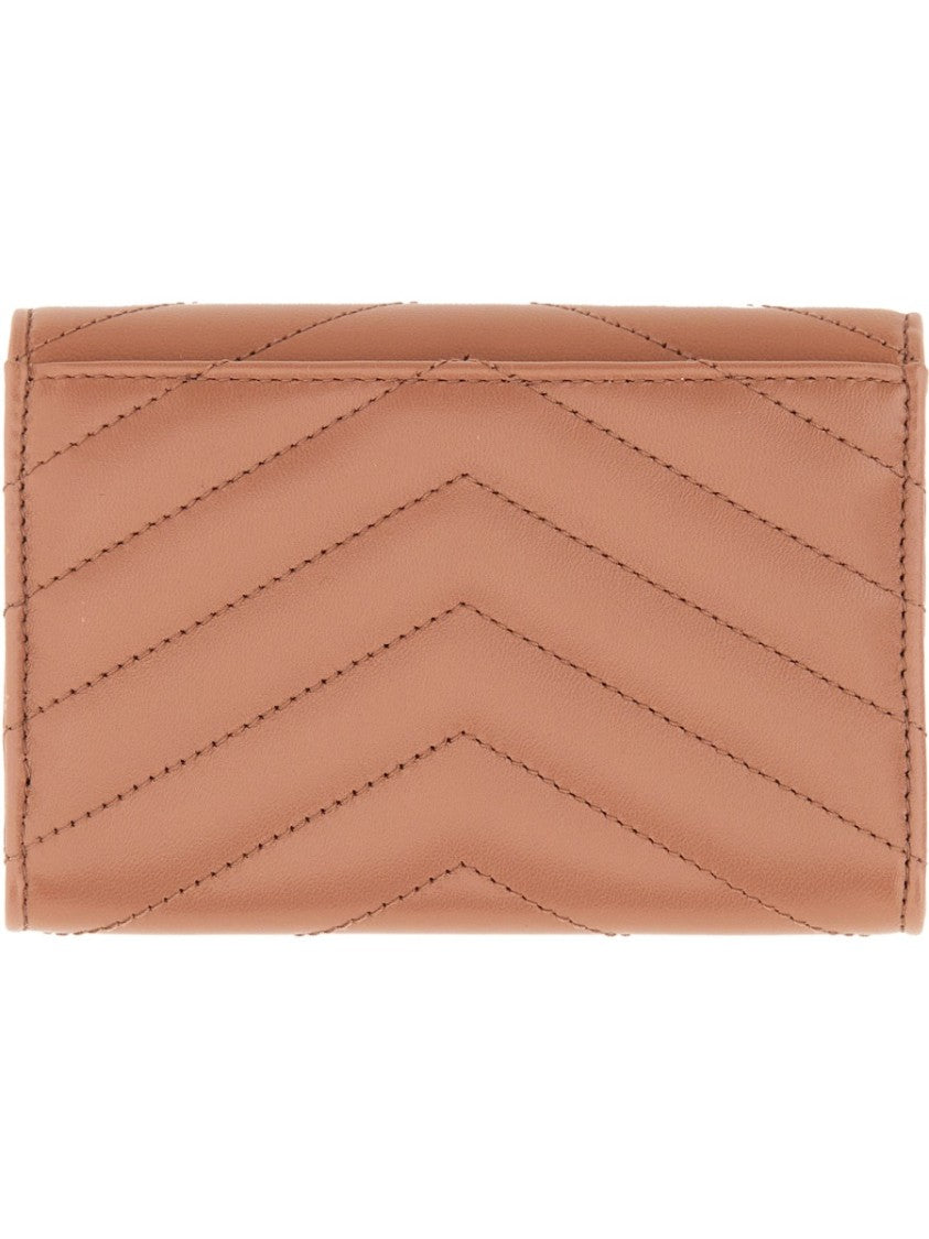 Saint Laurent "Envelope Matelassé Small Cassandre" Wallet