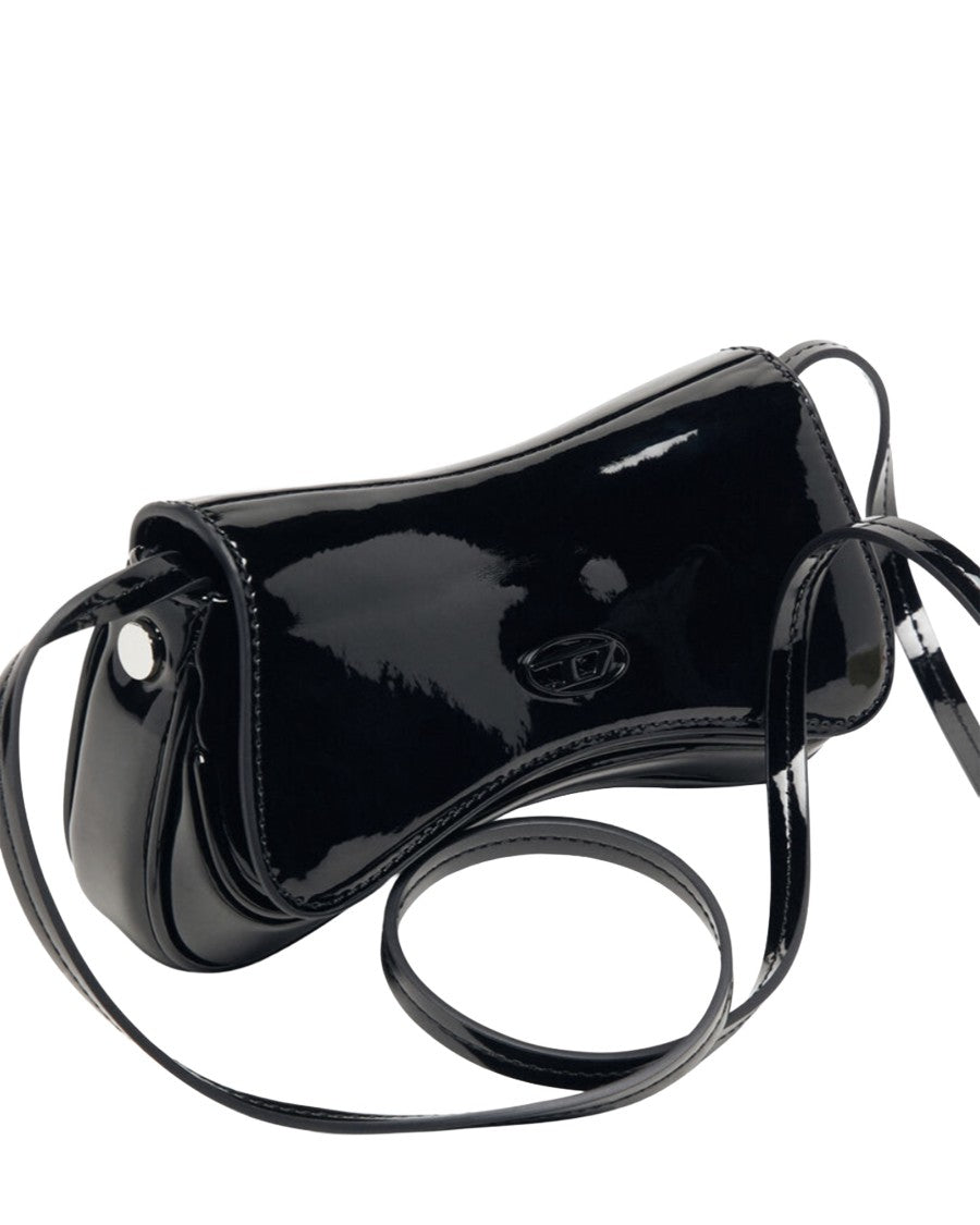 Diesel Compact Black Crossbody Bag With Removable Strap