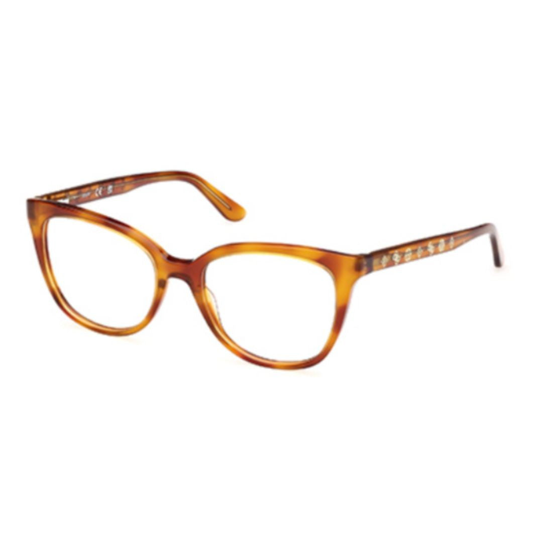 Guess Gu50114 51053 Cat-Eye Tortoiseshell Eyeglasses