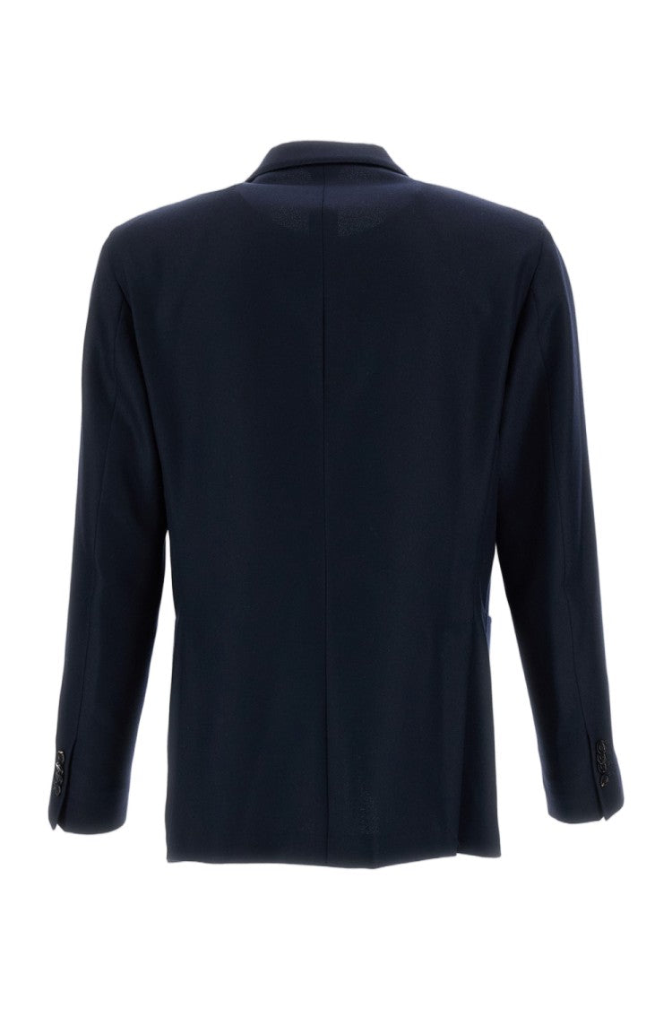 Boglioli Blue Lightweight Wool Single-Breasted Blazer