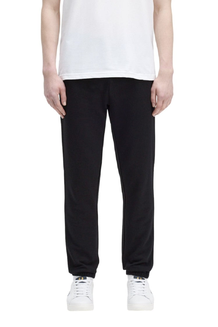 Fred Perry Black Cotton Trousers