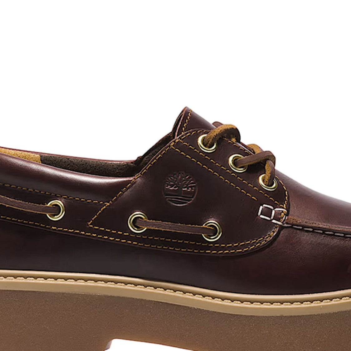 Timberland Stone Street Leather Platform Loafers With 360° Lacing And Chunky Sole