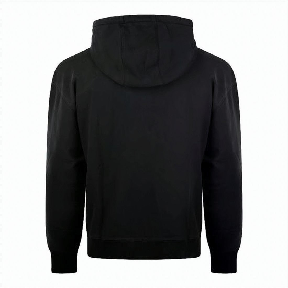 Maison Kitsuné Minimalist Black Hoodie With Embroidered Fox Logo