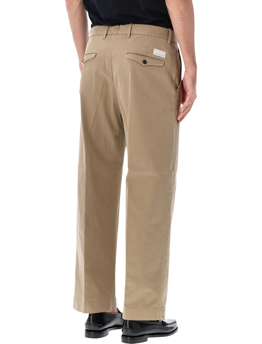 Nine In The Morning Apollon Brown Mid-Rise Straight-Leg Casual Pants