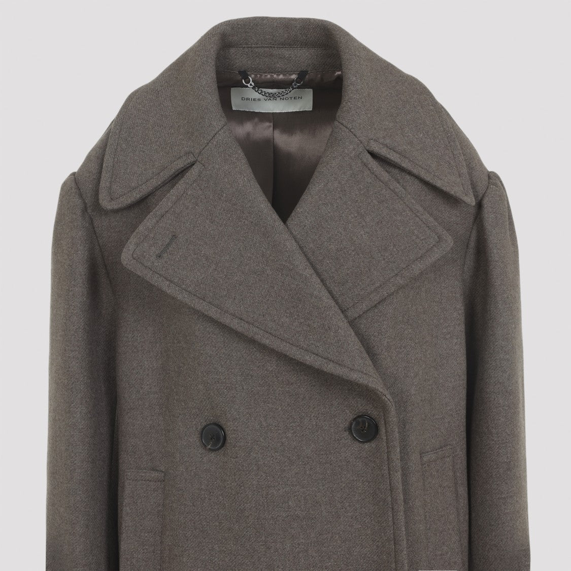 Dries Van Noten Wool Blend Coat – Nude, Neutral