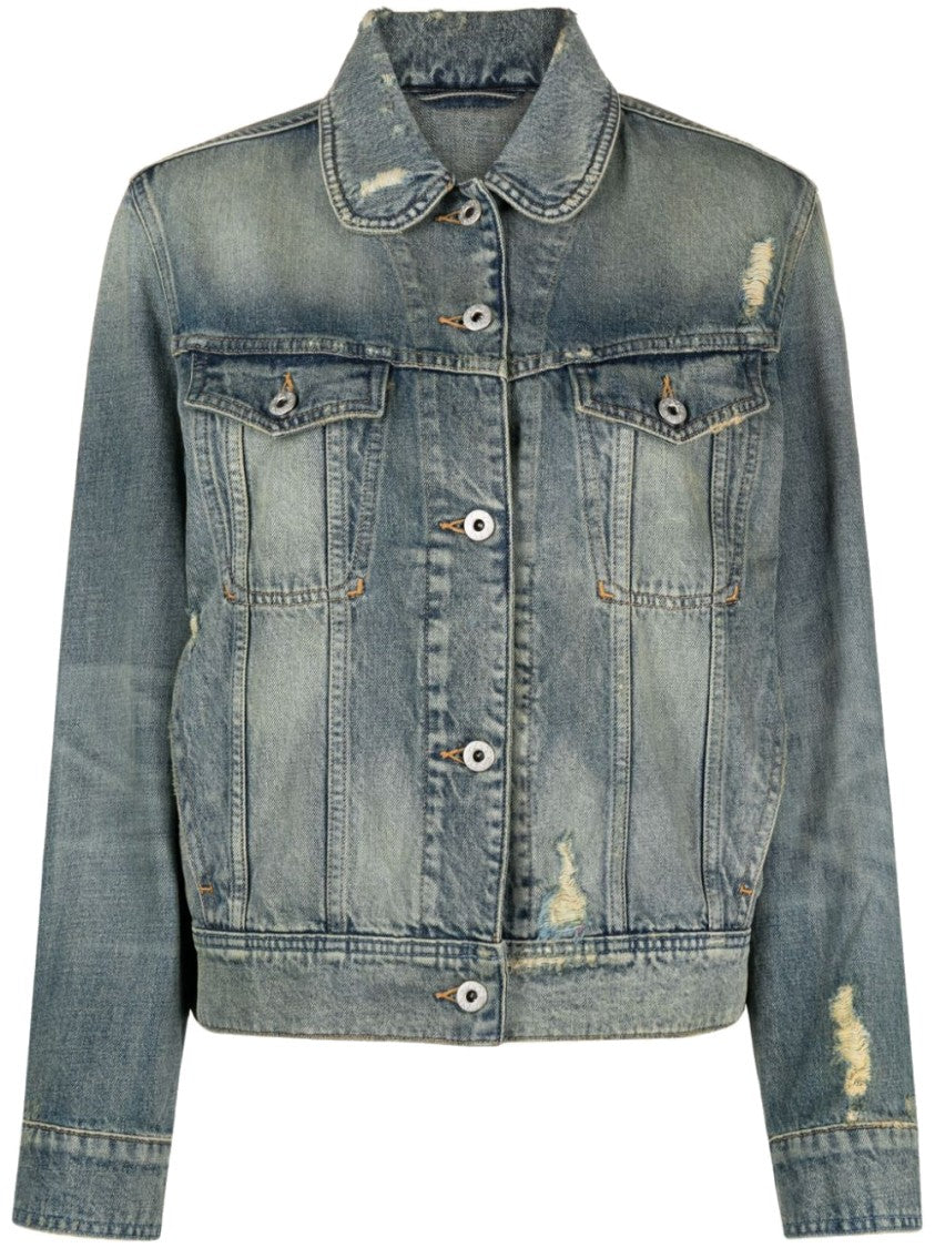 Kenzo Cropped Indigo Blue Denim Jacket