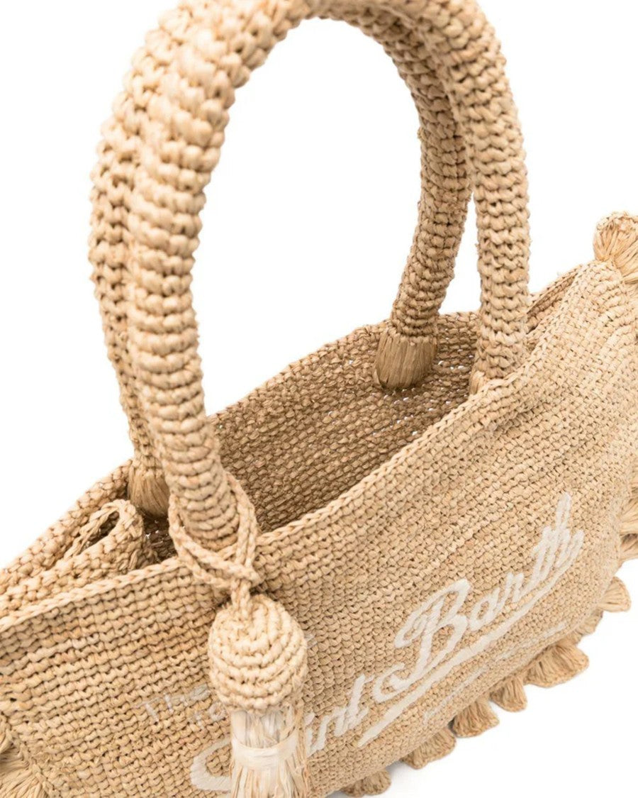 Mc2 Saint Barth Medium Woven Raffia Tote Bag