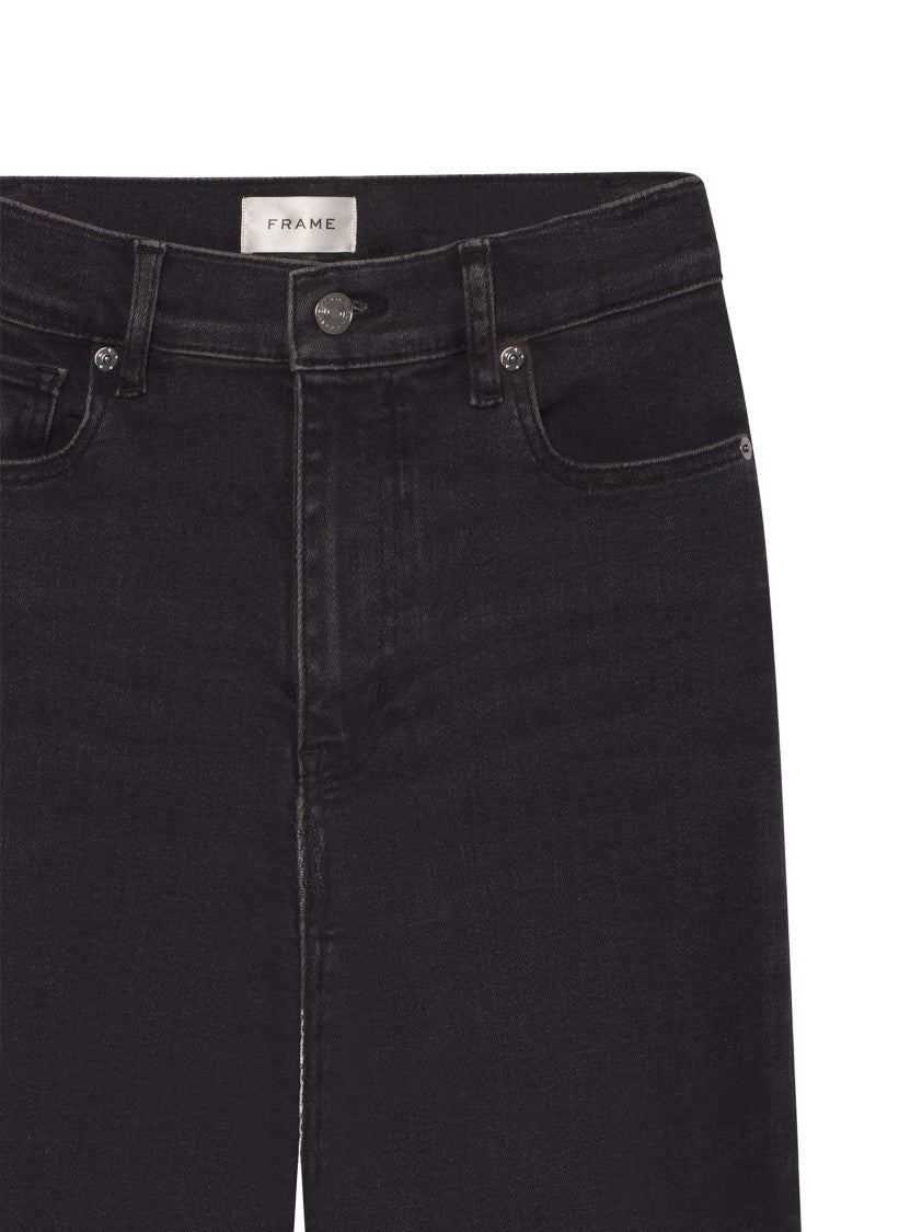 Frame High-Waisted Wide Leg Jeans In Ultra-Stretch Denim