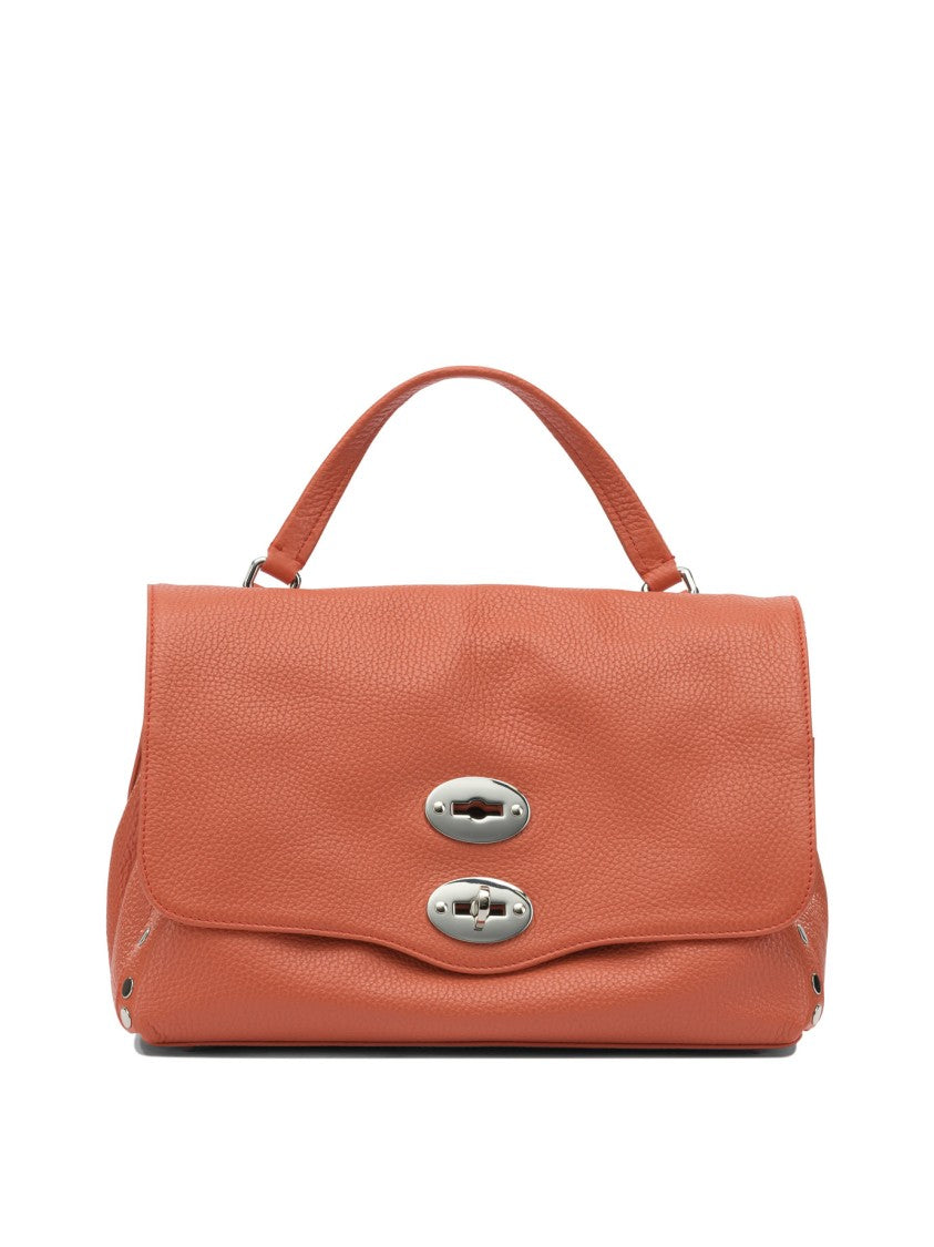 Zanellato Structured Orange Leather Shoulder Bag
