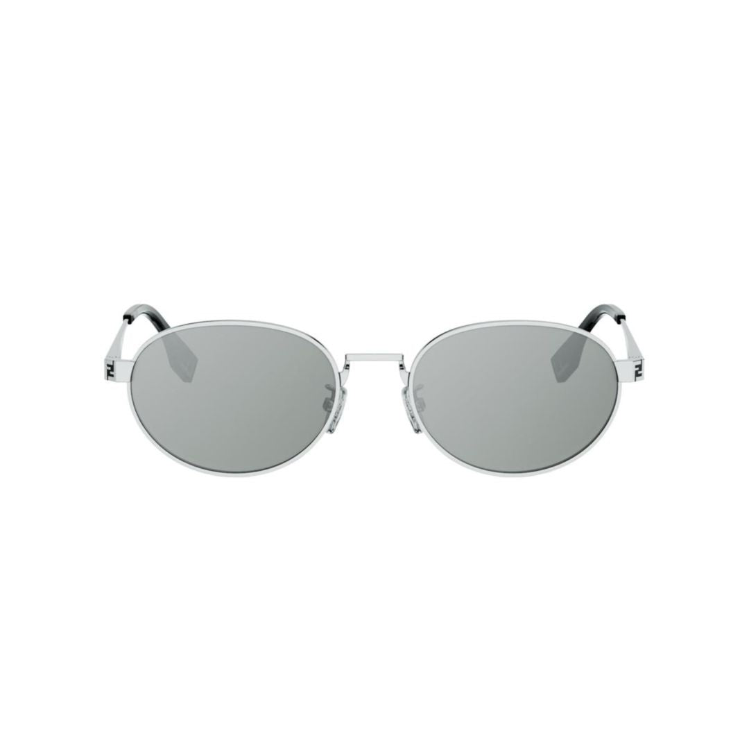 Fendi Fe40180u Oval-Shaped Metal Frame Sunglasses