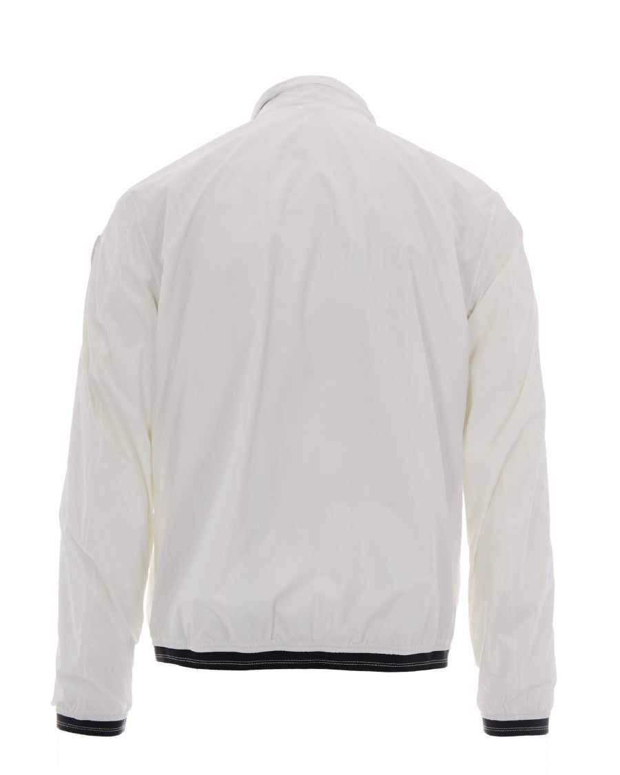Blauer Windbreaker Jacket With Hidden Hood And Taped Seams