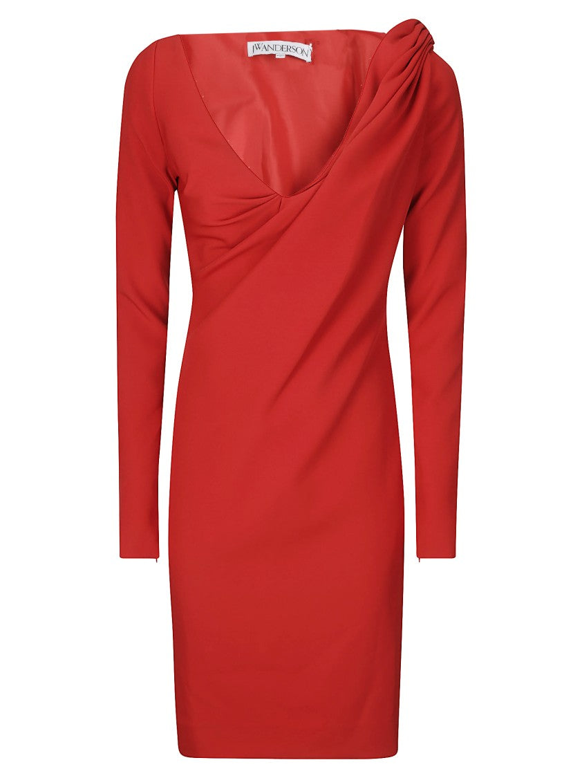 J. W. Anderson V-Neck Long-Sleeved Sheath Dress
