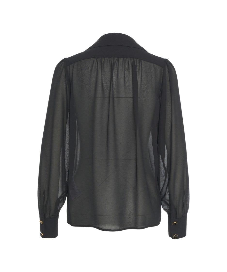 Elisabetta Franchi Fluid Black Blouse