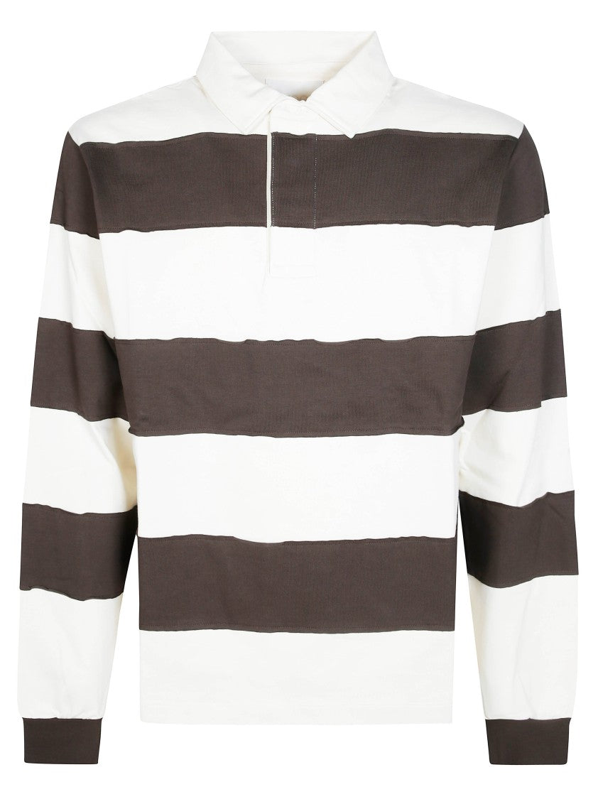 Woc Oviedo Striped Wool Long-Sleeve Polo Shirt