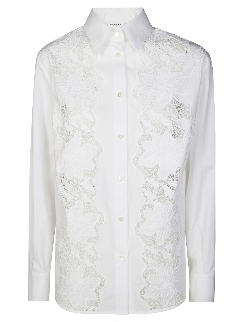 Parosh White Button-Up Shirt