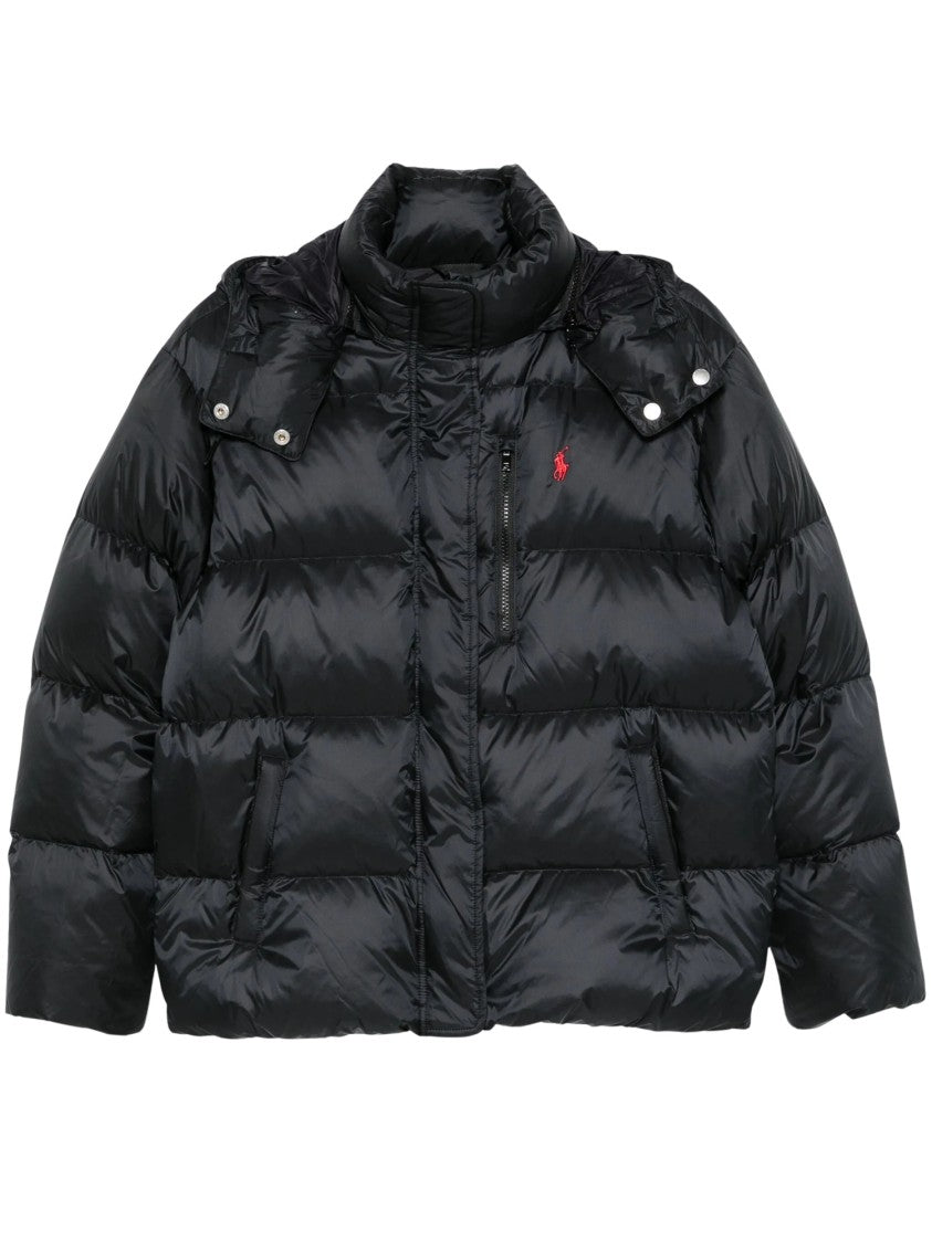 Polo Ralph Lauren Black Glossy Hooded Down Jacket