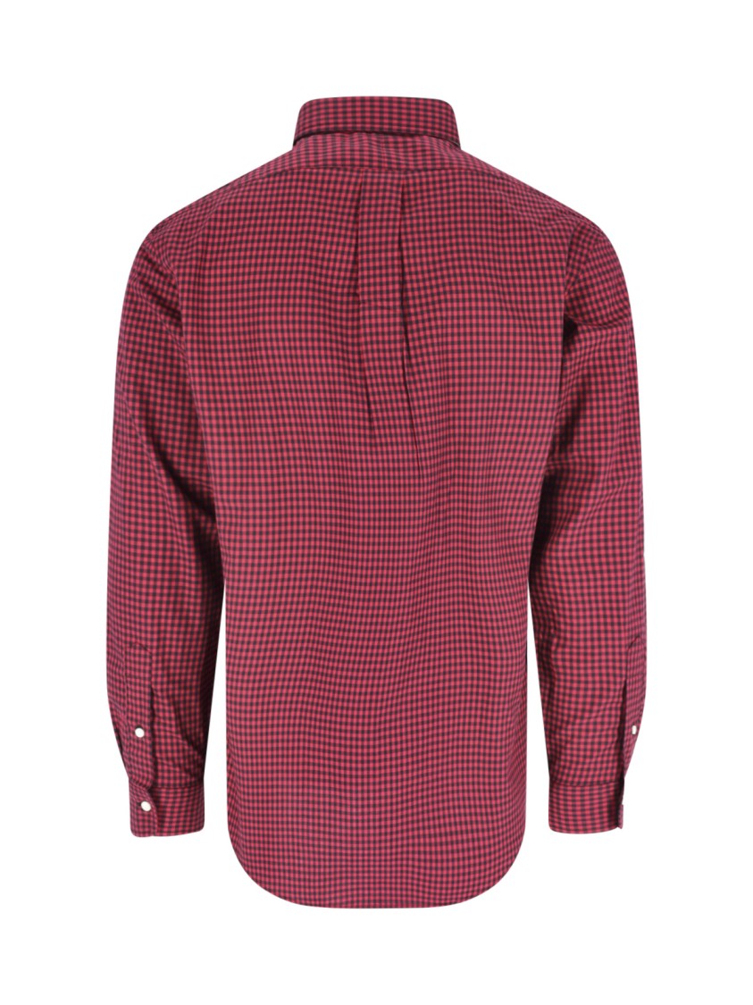Polo Ralph Lauren Red Classic Checkered Cotton Button-Down Shirt