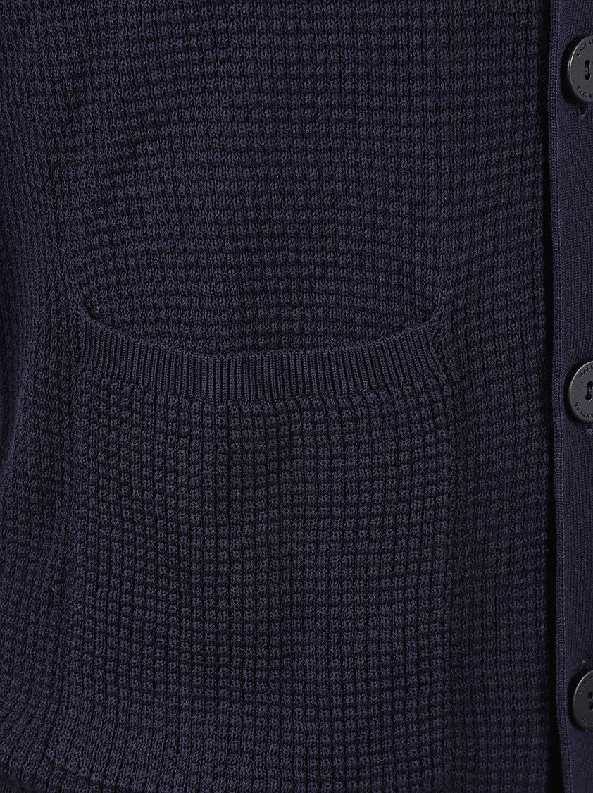 Ballantyne Textured Knit Sweater With Button-Up Front