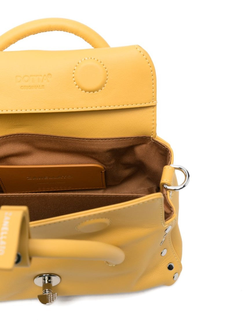 Zanellato Rectangular Yellow Calf Leather Handbag
