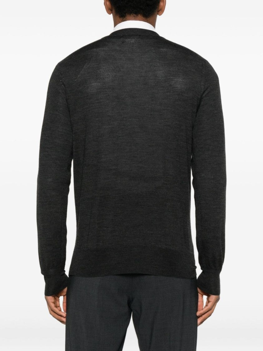 Fumagalli Fine Knit Black Merino Wool Sweater