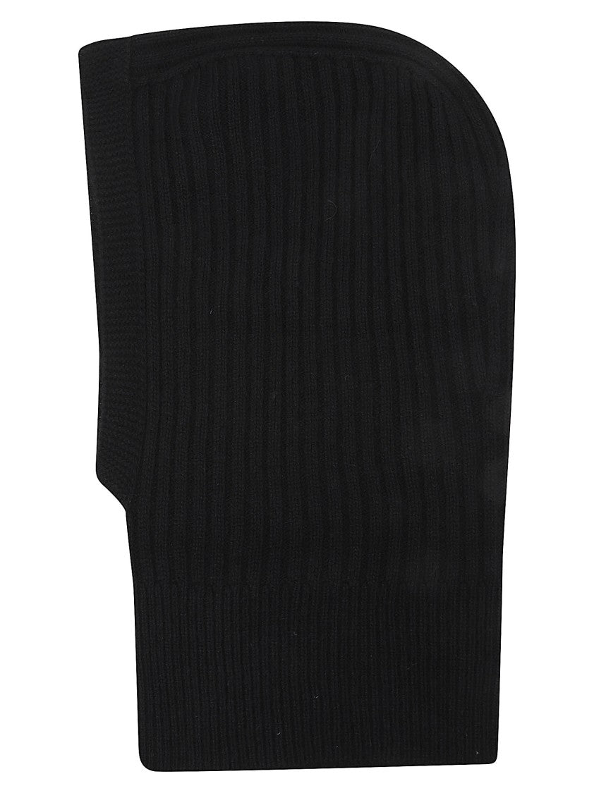 Aragona Black Ribbed Cashmere Balaclava