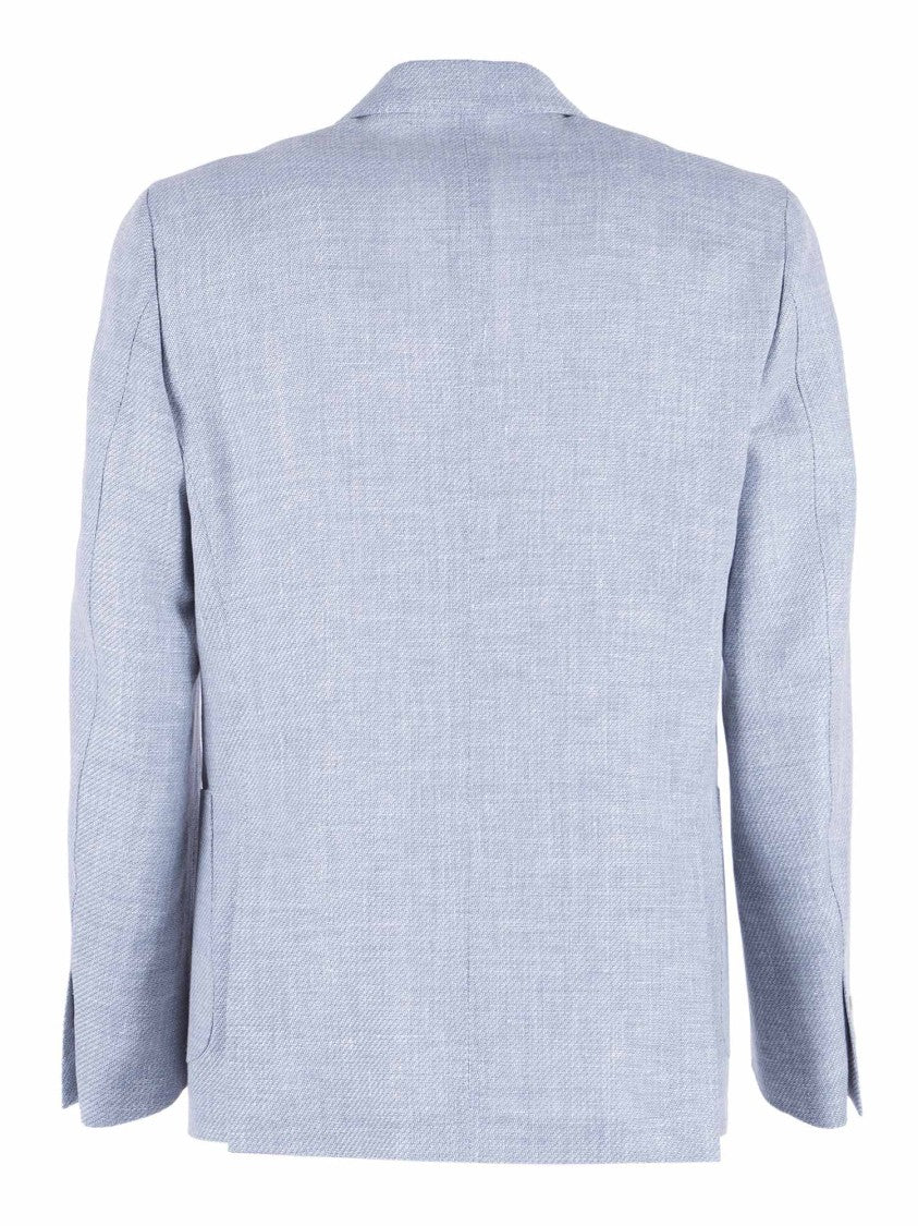 Lardini Double Breasted Peak Lapel Blazer