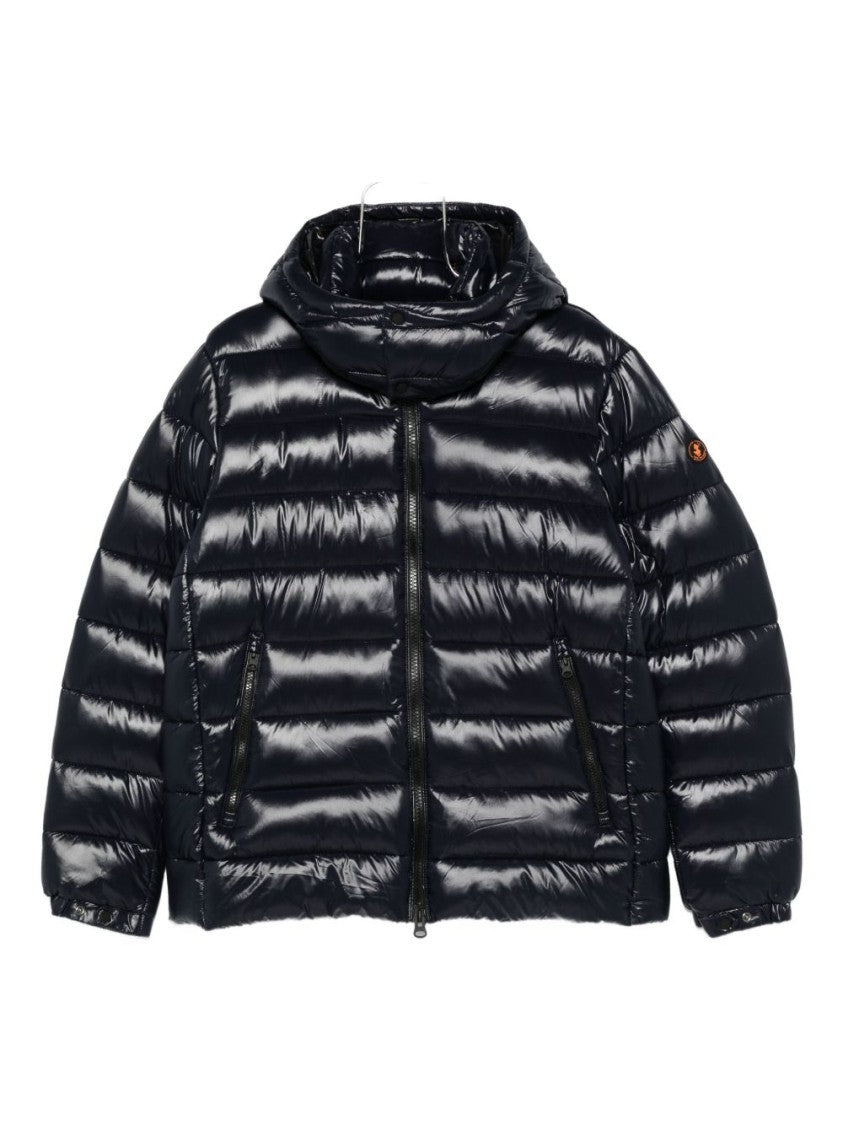 Save The Duck Horizontal Quilted Lightweight Nylon Jacket With Hood