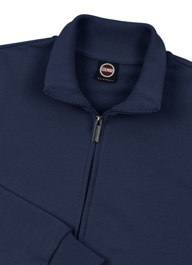 Colmar Navy Blue Full-Zip Ribbed Sweatshirt