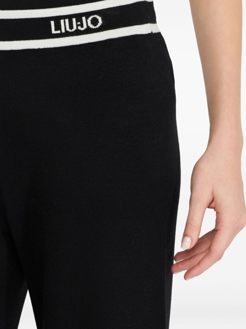 Liu Jo Wide-Leg Trousers With Decorative Hem Buttons