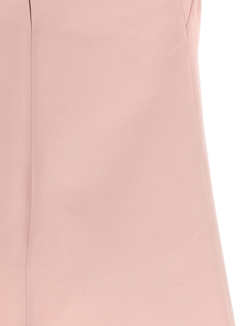 Valentino Garavani Crêpe Couture Mini Dress With Tulle Inserts And Jewel Embellishments