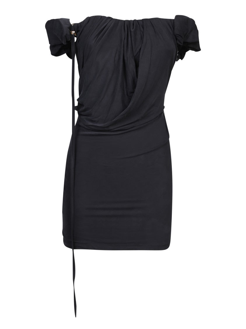 Jacquemus Asymmetric Draped Mini Dress
