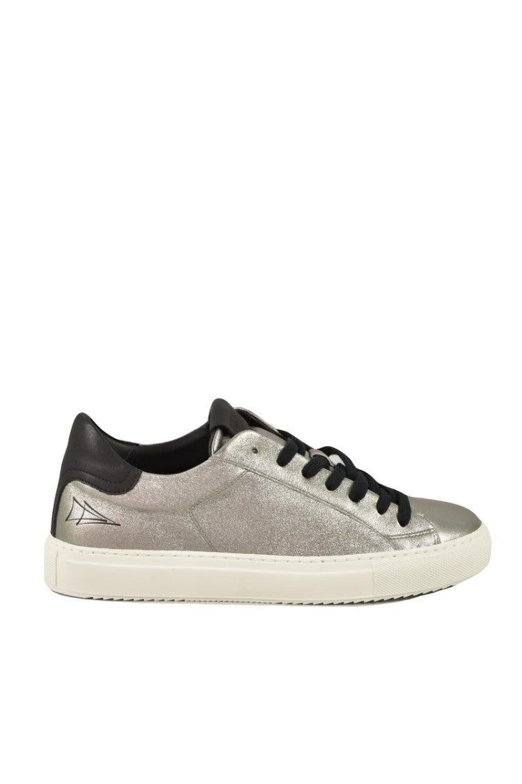 Nevver Silver Leather Sneakers