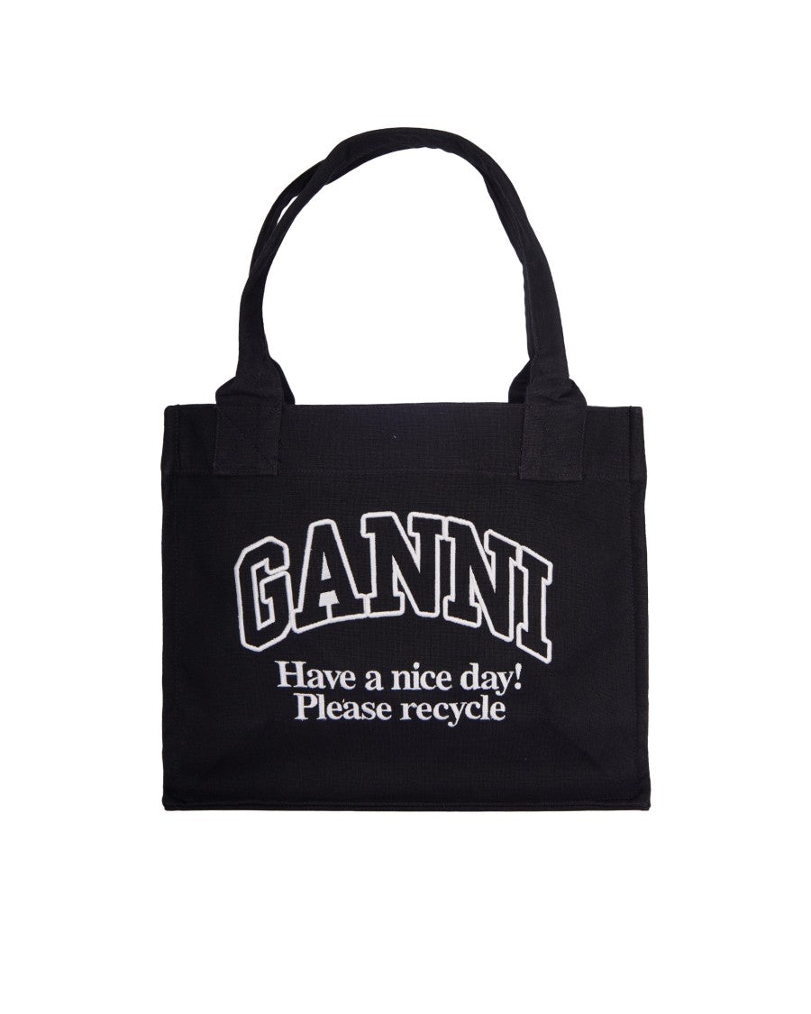 Ganni Large Leopard Tote Bag