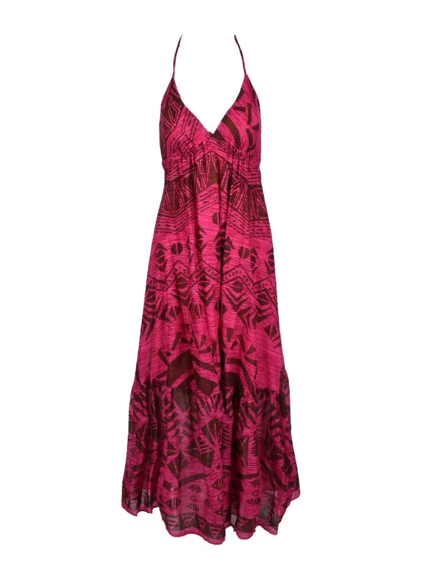 Motel Fuchsia Long Dress Laces