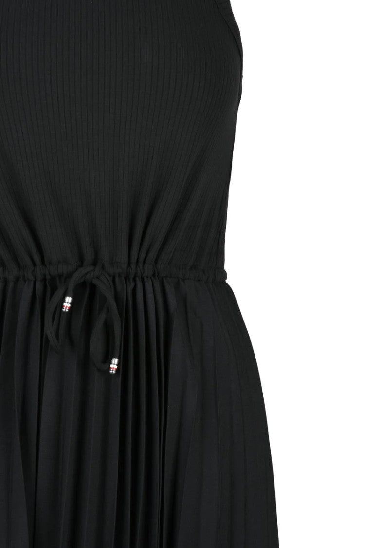 Tommy Hilfiger Black Cotton Viscose Elastane Women Long Dress