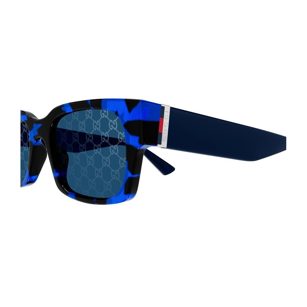 Gucci Rectangular Bold Patterned Sunglasses With Havana Design Gg2084s Linea Sign