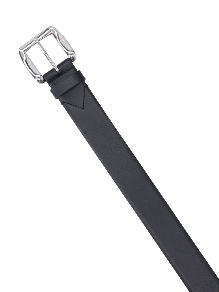 J&M Davidson Black Bonny Calf Leather Belt