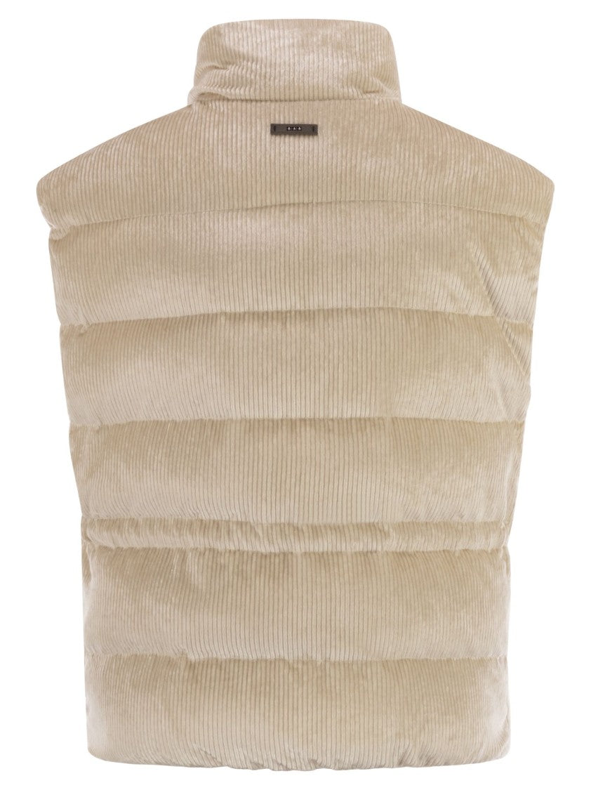 Peserico Down And Viscose Velvet Waistcoat