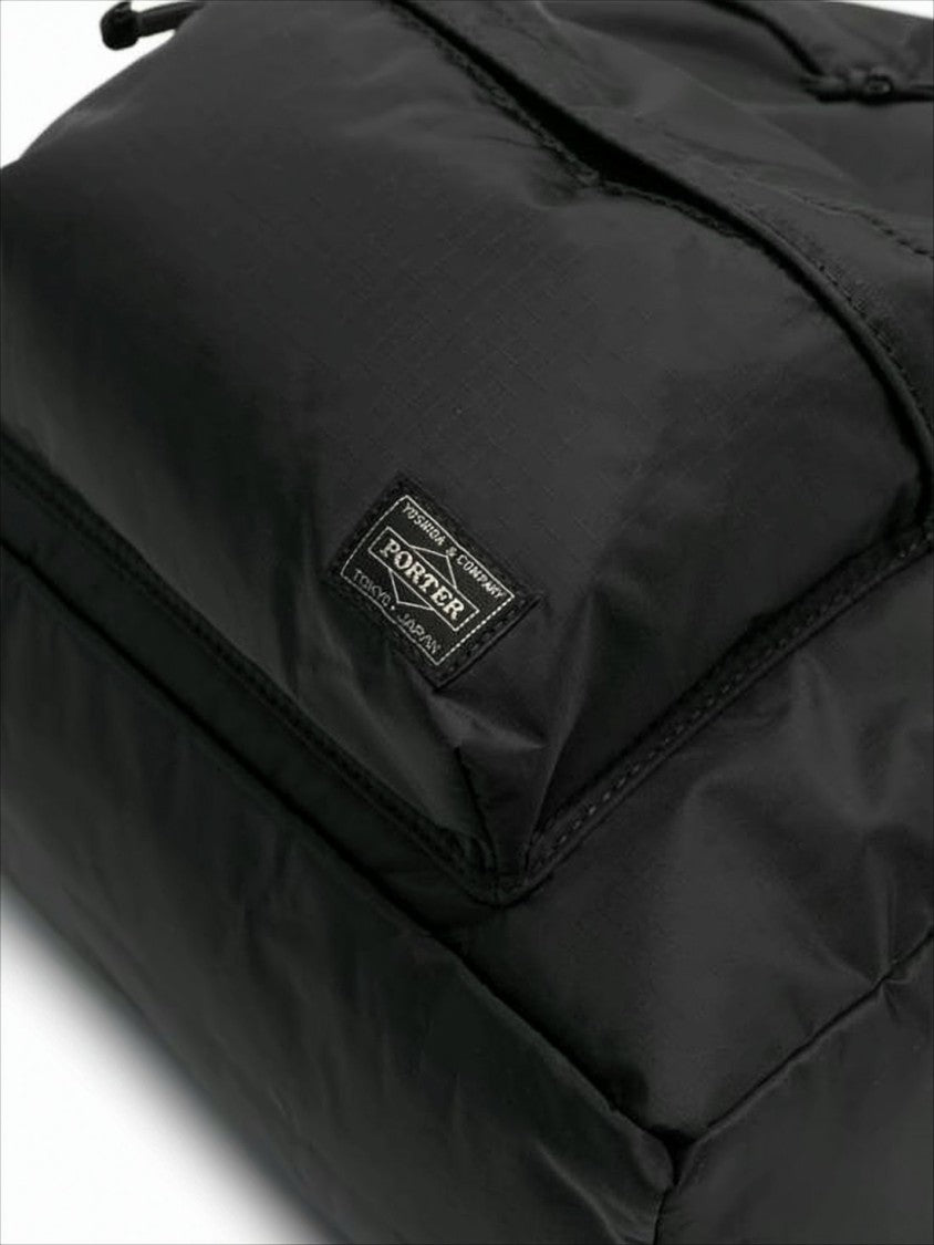 Porter Black Nylon Backpack With Spacious Compartment And Versatile Carrying Options
