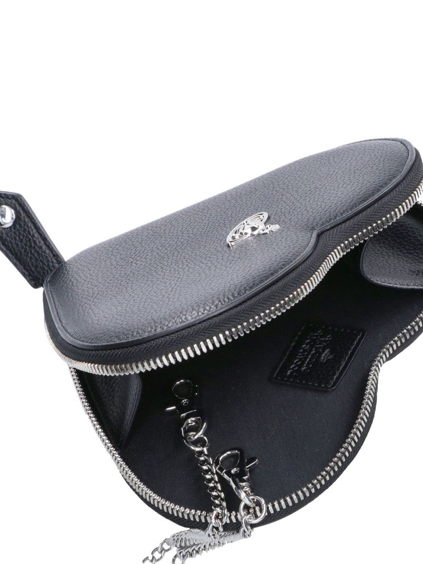 Vivienne Westwood "New Heart" Crossbody Bag – Black